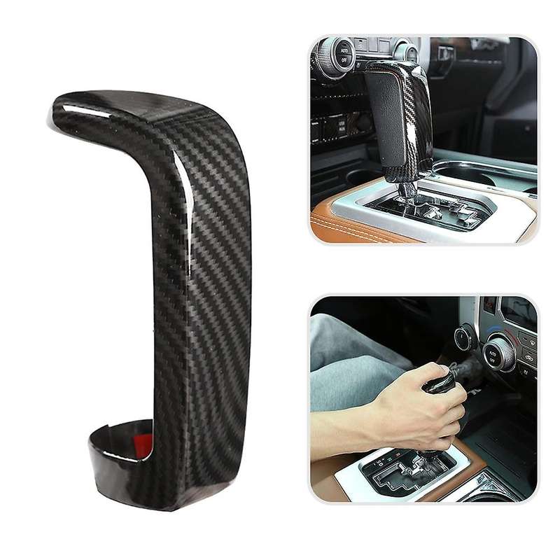 Carbon Fiber Center Console Gear Shift Head Cover Trim for - 2014- 2021