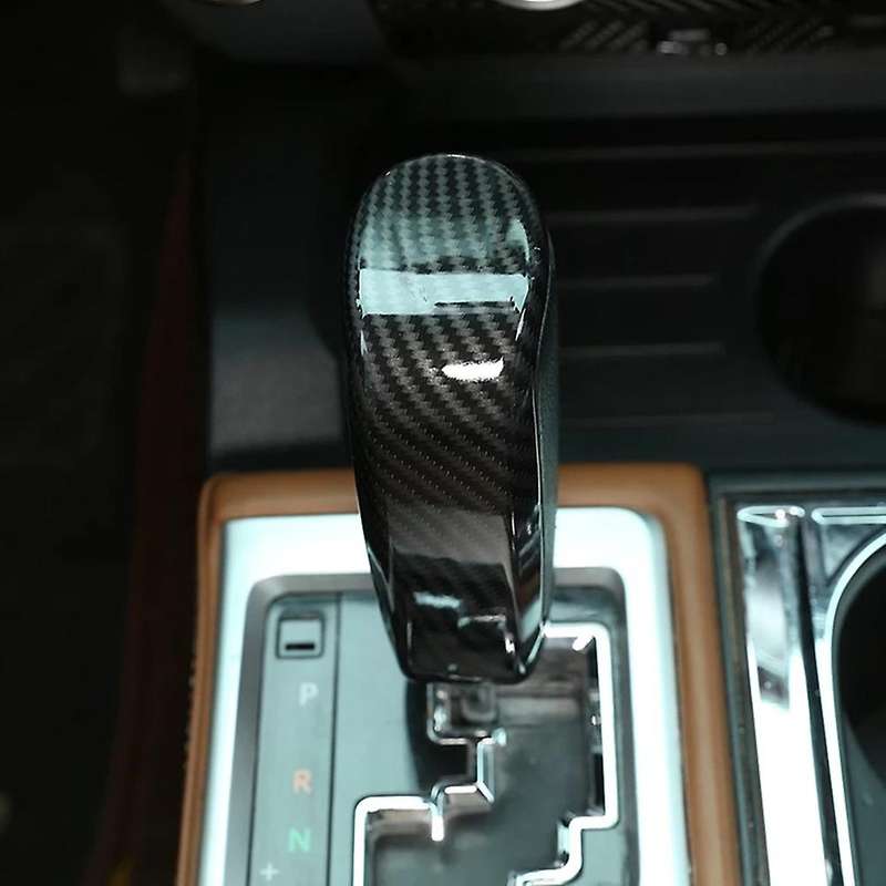 Carbon Fiber Center Console Gear Shift Head Cover Trim for - 2014- 2021