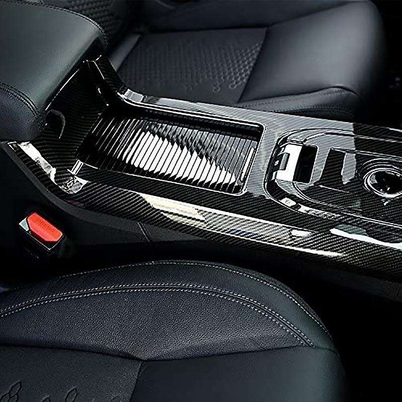 Carbon Fiber Center Console Gear Shift Cover Trim Frame Car Accessories for Sport 2015-2019