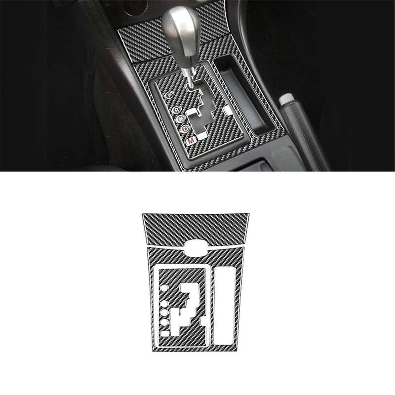 Carbon Fiber Center Console Gear Shift Panel Cover Trim Kit for 3 2004-2009 LHD Interior Accessorie