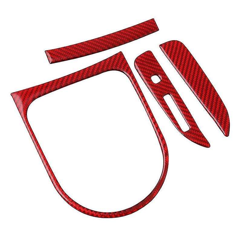 Carbon Fiber Center Console Gear Shift Frame Cover Trim Stickers for 2015 2016 2017 2018 2019