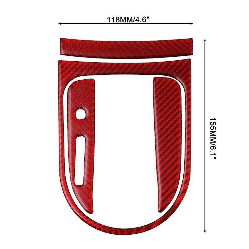 Carbon Fiber Center Console Gear Shift Frame Cover Trim Stickers for 2015 2016 2017 2018 2019