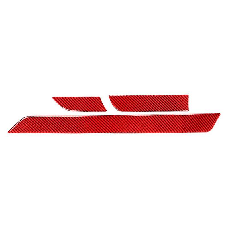 Carbon Fiber Center Console Decoration Strip Cover Trim for - 2014-2021 (Red)