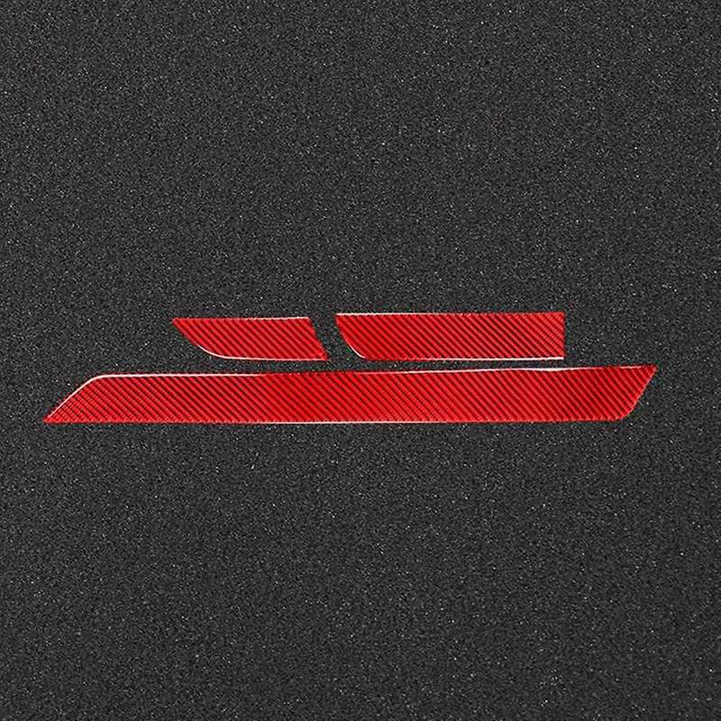 Carbon Fiber Center Console Decoration Strip Cover Trim for - 2014-2021 (Red)