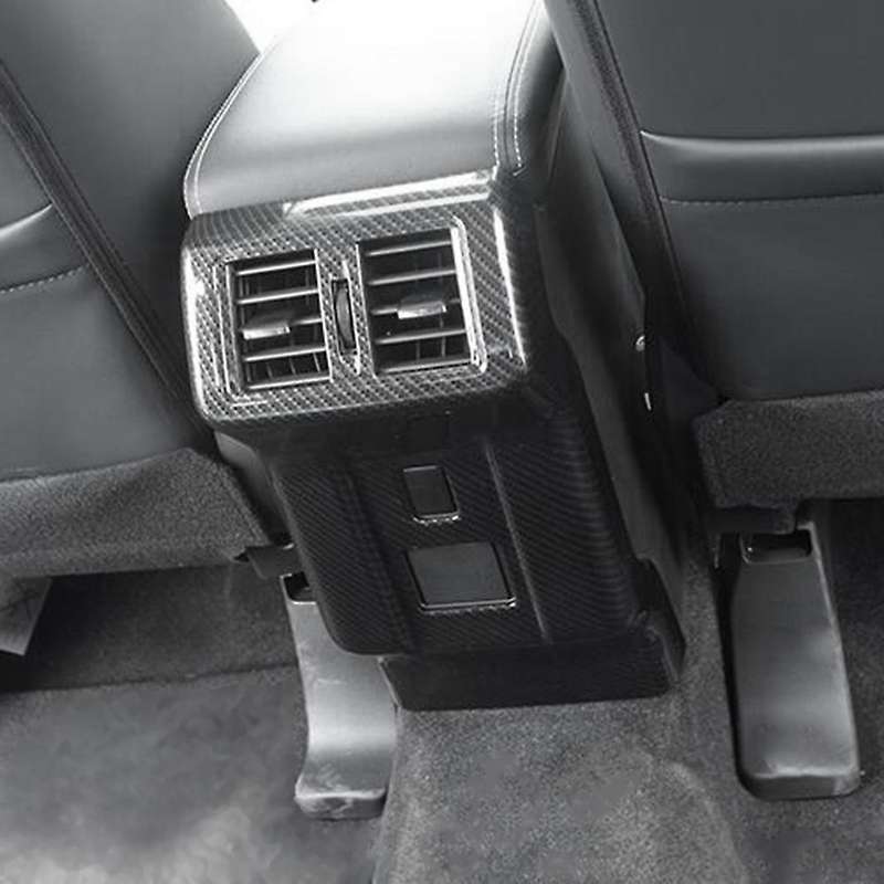 Carbon Fiber Center Console Rear Air Condition Outlet Vent Frame Sticker for 2019