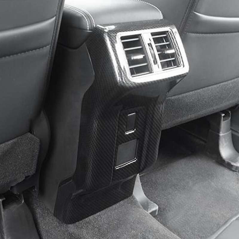 Carbon Fiber Center Console Rear Air Condition Outlet Vent Frame Sticker for 2019