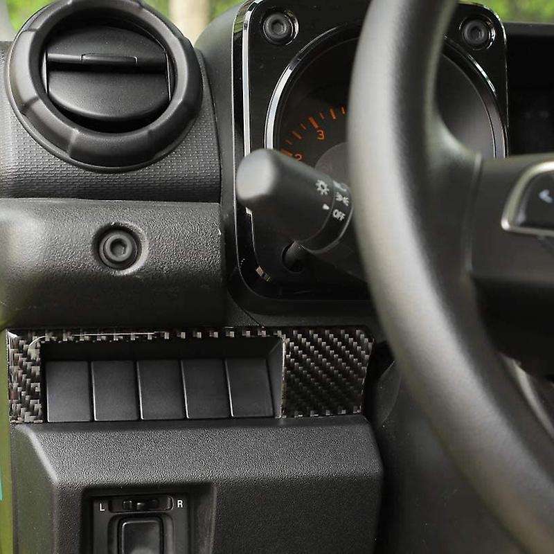 Carbon Fiber Center Console Panel Cover Trim Fit for Jimny 2019 2020 Car Interior Accessories