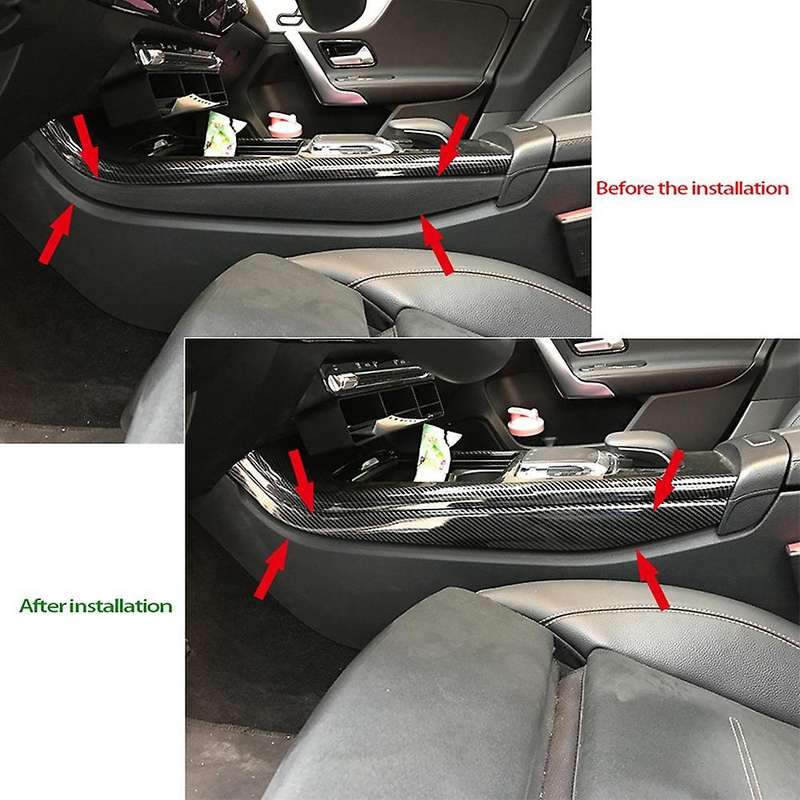 Carbon Fiber Center Console Side Panel Decorative Cover Trim for A CLA Class W177 C118 A180 A200 A22
