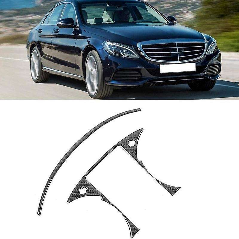 Carbon Fiber Center Control Console Panel Cover Fit for C-Class W205 GLC C180 C200
