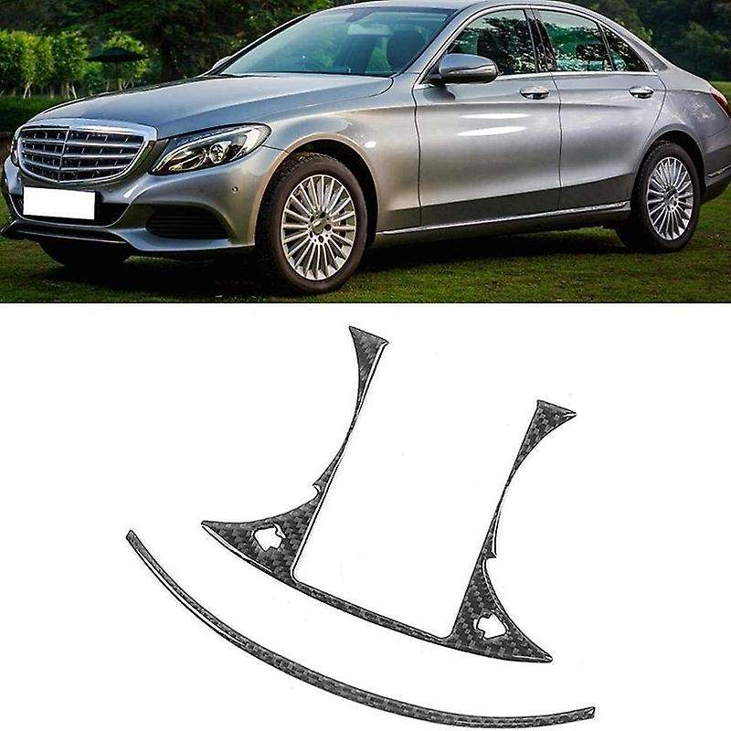 Carbon Fiber Center Control Console Panel Cover Fit for C-Class W205 GLC C180 C200