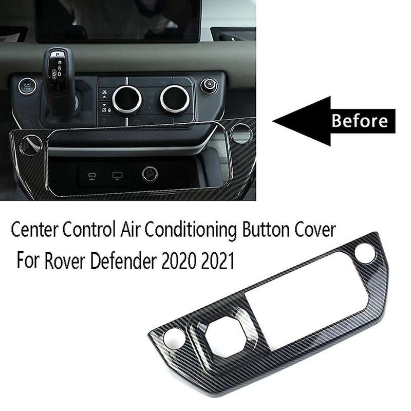 Carbon Fiber Center Control Air Conditioning Button Cover Trim Gear Shift Panel Frame for 2020 2021