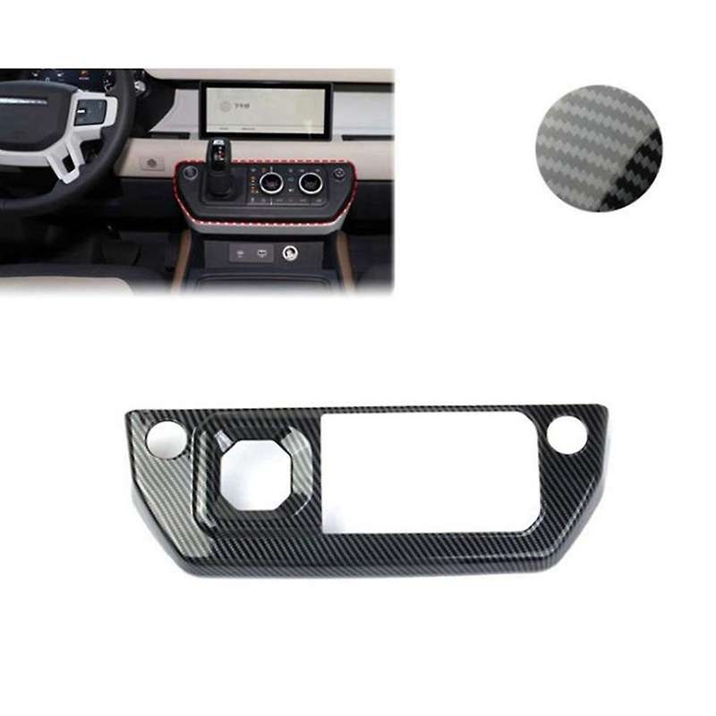 Carbon Fiber Center Control Air Conditioning Button Cover Trim Gear Shift Panel Frame for 2020 2021