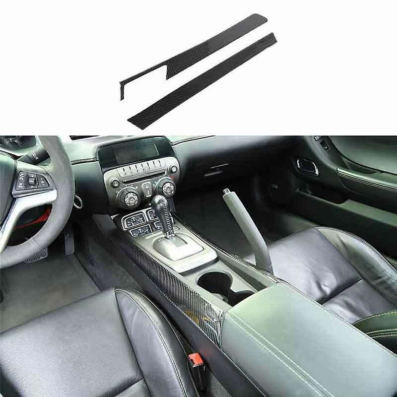 Carbon Fiber Center Gear Shift Side Strip Trim Stickers for 2012 2013 2014 2015, A