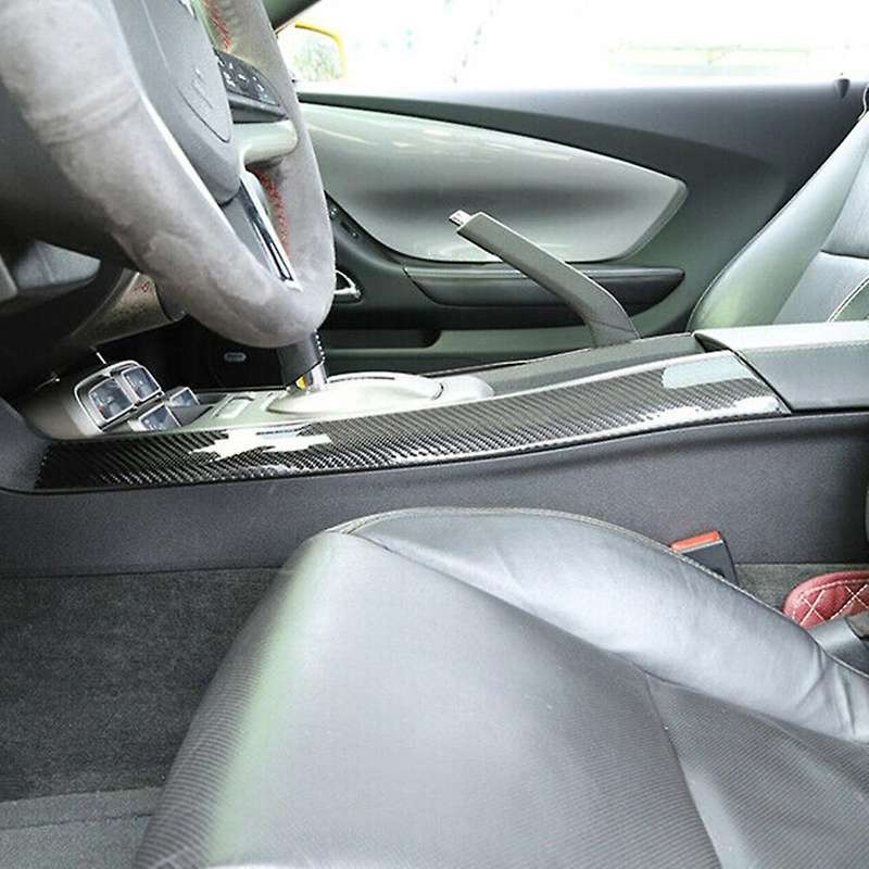 Carbon Fiber Center Gear Shift Side Strip Trim Stickers for 2012 2013 2014 2015, A