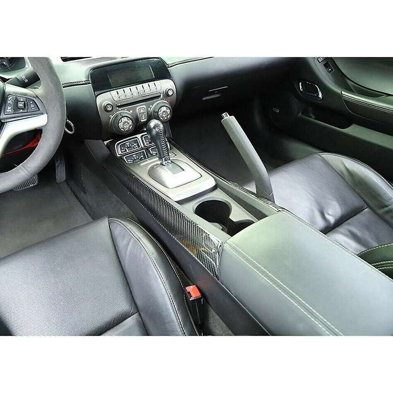 Carbon Fiber Center Gear Shift Side Strip Trim Stickers for 2012 2013 2014 2015, A