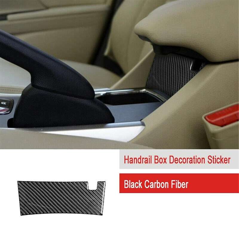 Carbon Fiber Central Armrest Lower Panel Cover Trim for Accord 2013-2017