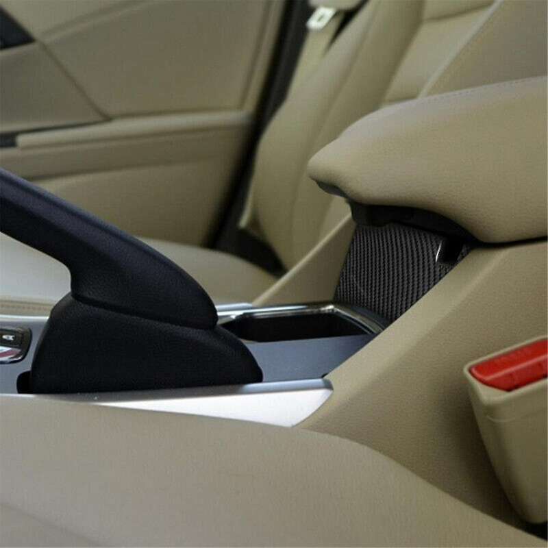 Carbon Fiber Central Armrest Lower Panel Cover Trim for Accord 2013-2017