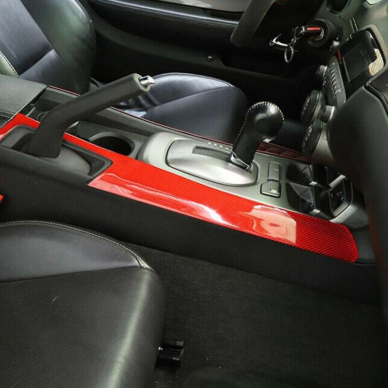 Carbon Fiber Center Gear Shift Side Strip Trim Stickers for 2012 2013 2014 2015, B