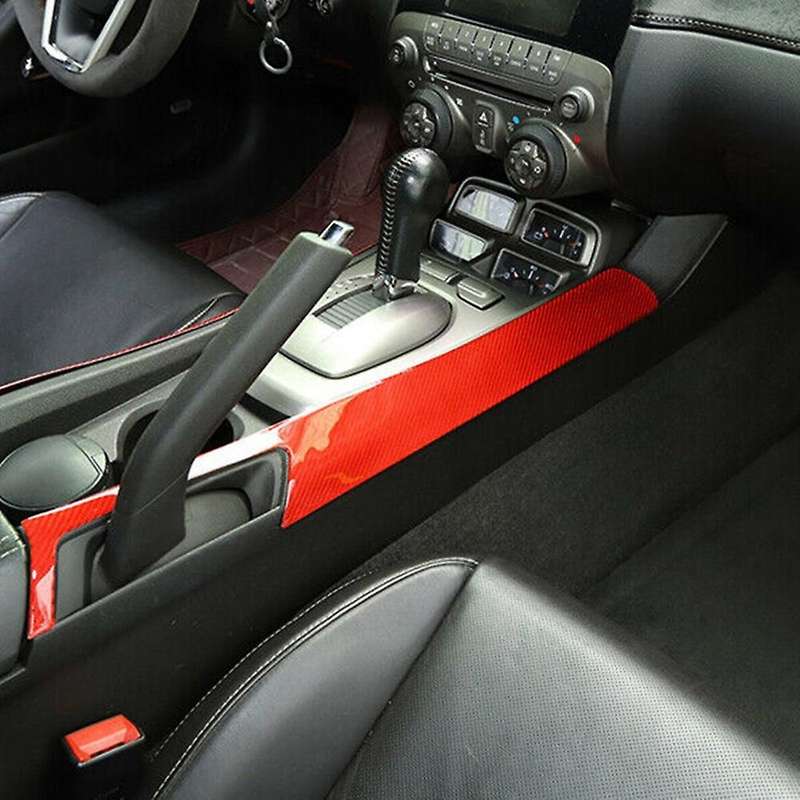 Carbon Fiber Center Gear Shift Side Strip Trim Stickers for 2012 2013 2014 2015, B