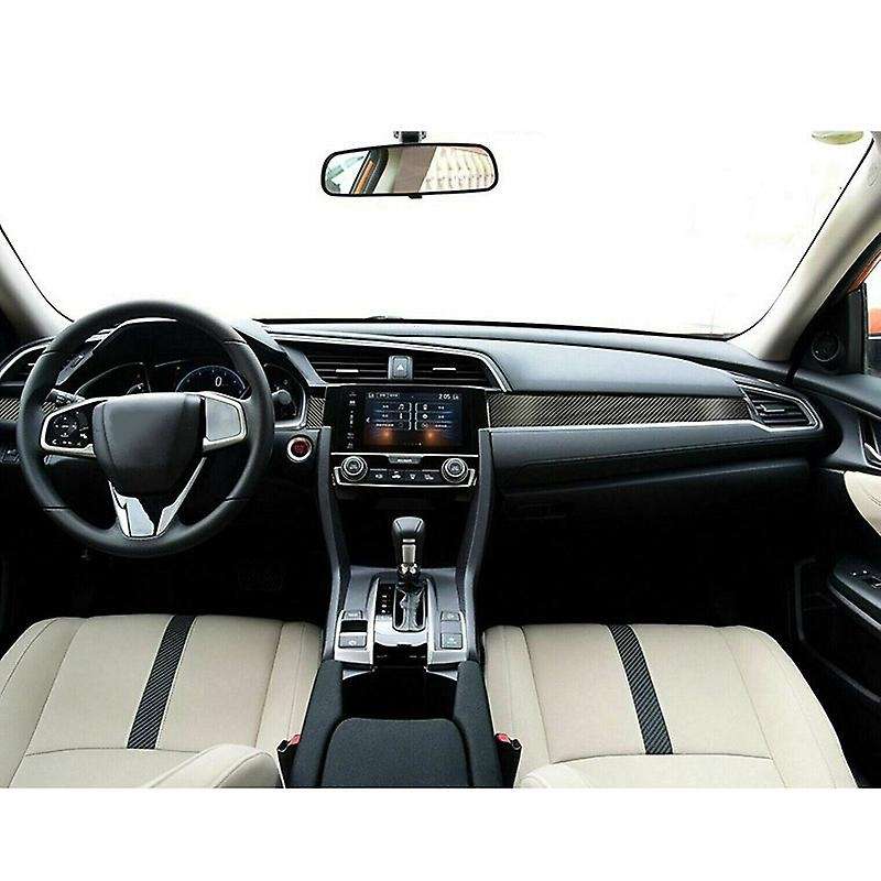 Carbon Fiber Center Dashboard Console Cover Trim Sticker for 2016-2020