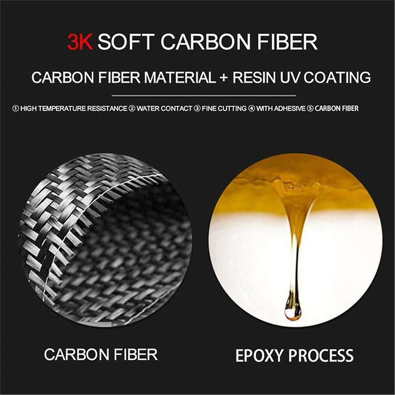Carbon Fiber Central Console Panel Cover Trim for Accord 2013-2017 Type B