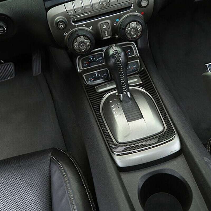 Carbon Fiber Center Control Gear Shift Frame Panel Trim Stickers for 2012 2013 2014 2015,A
