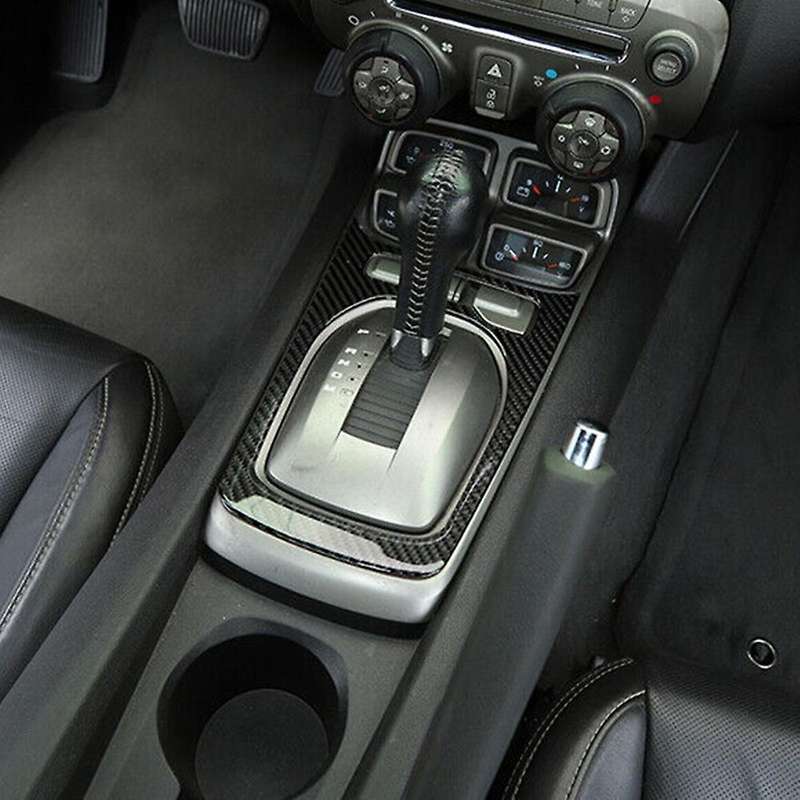 Carbon Fiber Center Control Gear Shift Frame Panel Trim Stickers for 2012 2013 2014 2015,A