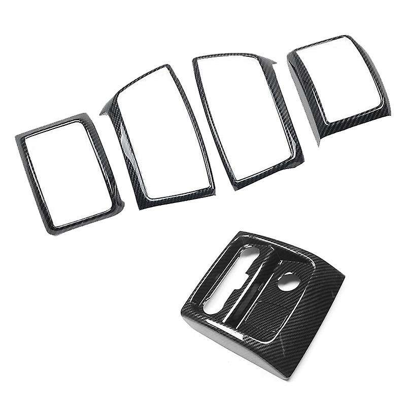 Carbon Fiber Central Dashboard Vent Frame Rear Air Conditioner Outlet Trim for Everest Endeavor 2015
