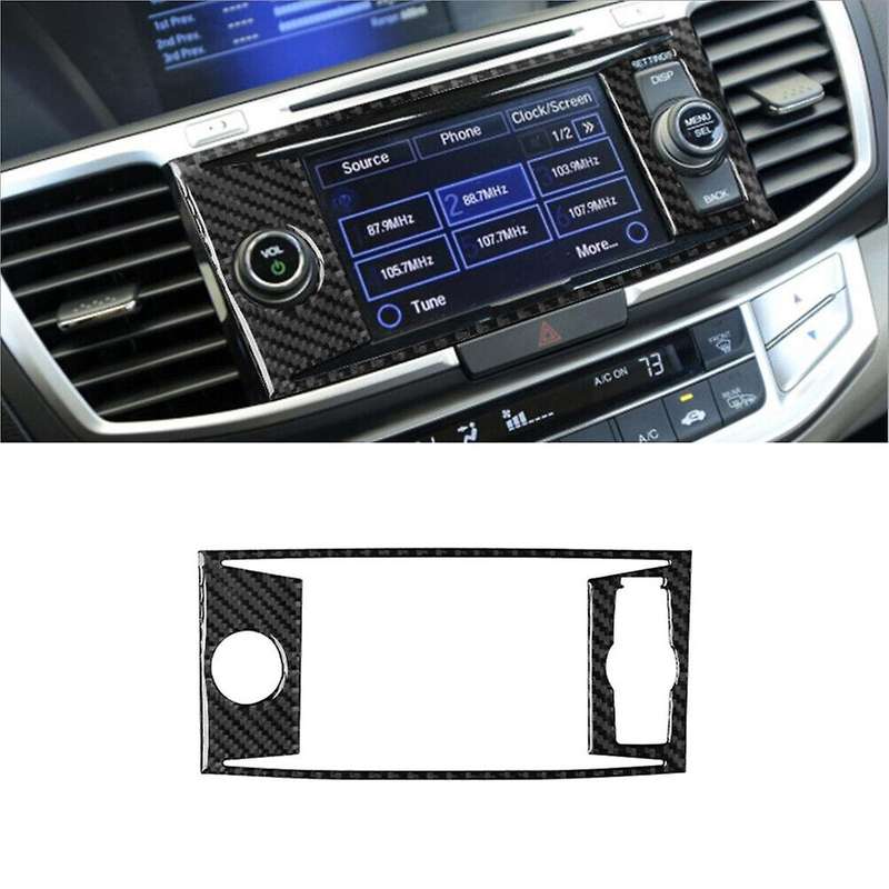 Carbon Fiber Central Console Panel Cover Trim for Accord 2013-2017 Type C