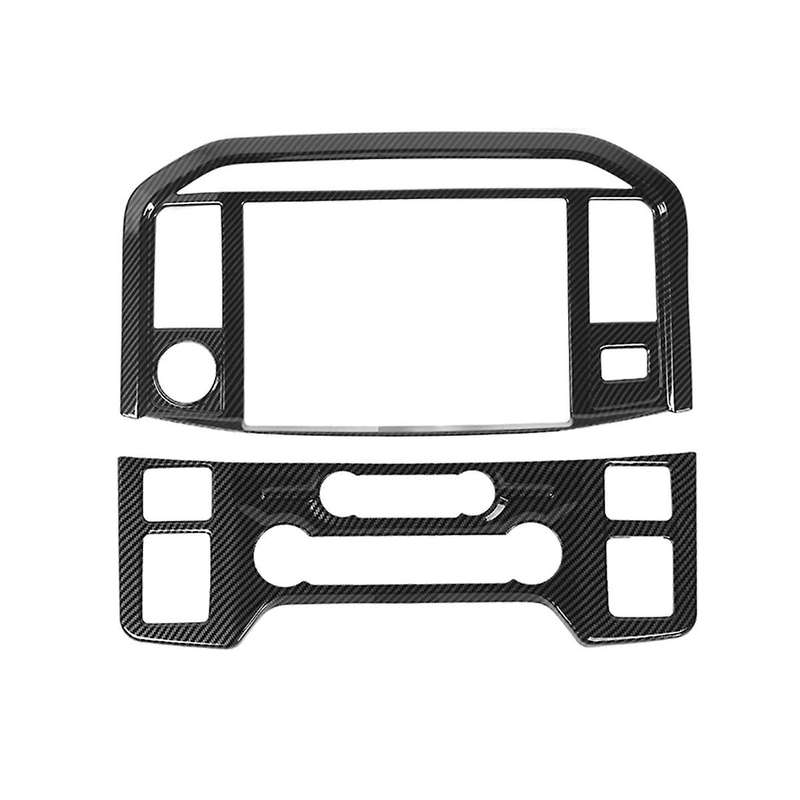 Carbon Fiber Central Control Panel Cover Trim for 2021-2023 Ac Adjustment+navigation Frame Cover ,2p