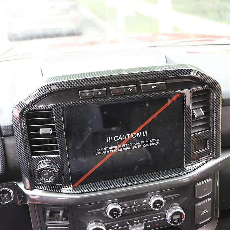 Carbon Fiber Central Control Panel Cover Trim for 2021-2023 Ac Adjustment+navigation Frame Cover ,2p