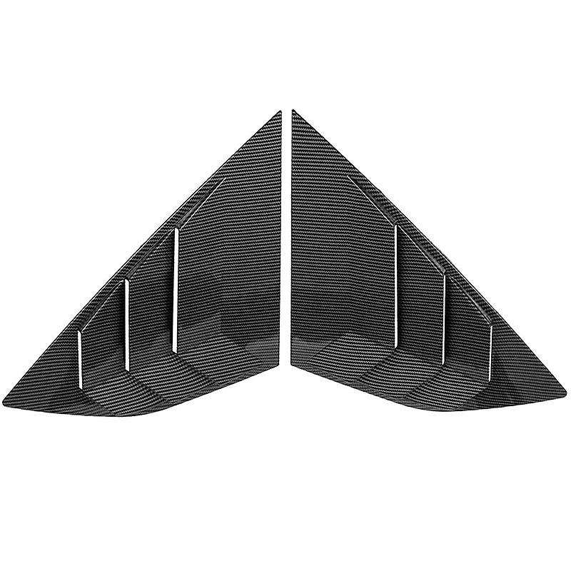 Carbon Fiber Color Rear Side Vent Quarter Window Louver Shutter Cover for Focus MK3 Hatchback 2012-2