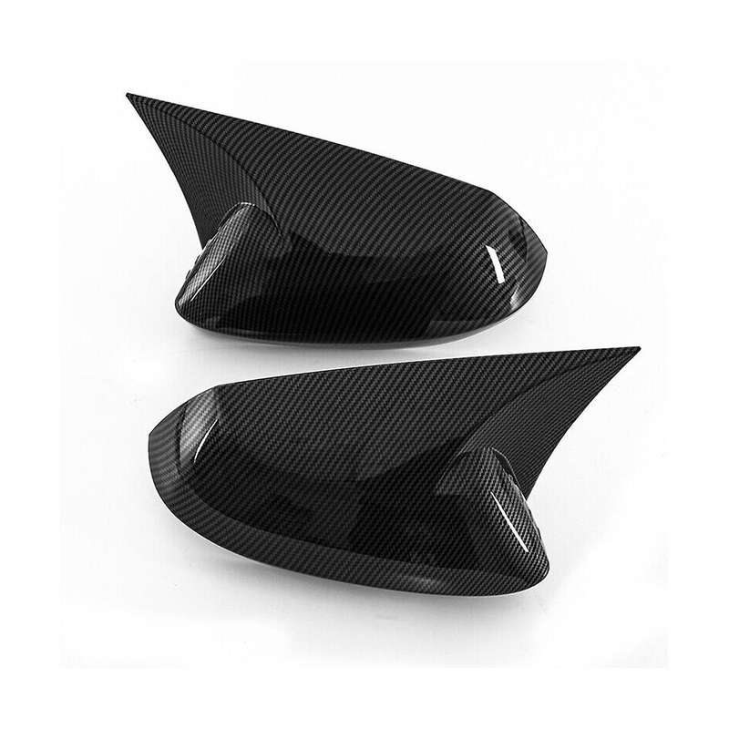 Carbon Fiber Color Ox Horn Rearview Mirror Cover Cap Trim for 2019-2023