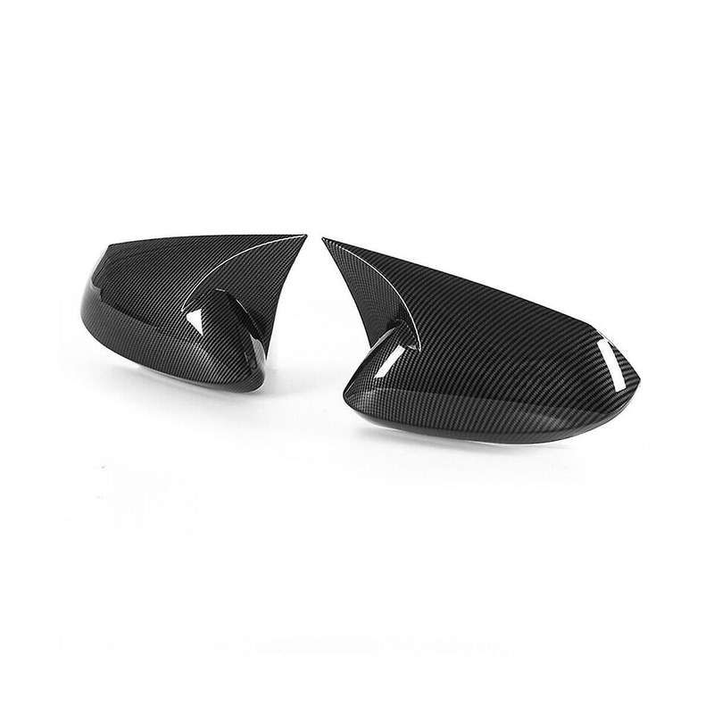 Carbon Fiber Color Ox Horn Rearview Mirror Cover Cap Trim for 2019-2023