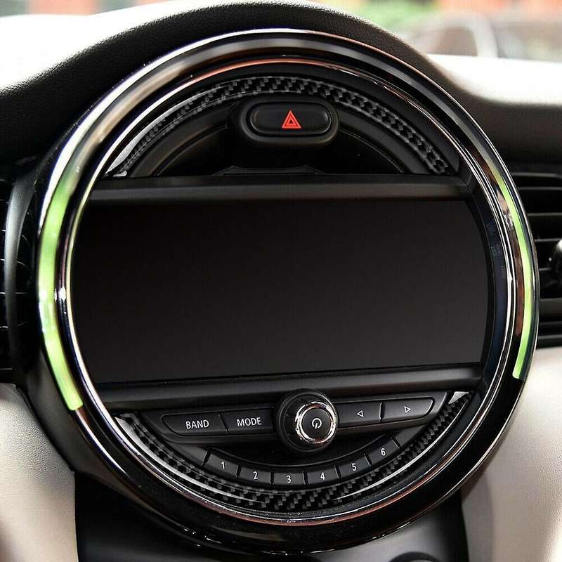 Carbon Fiber Compatible Mini Cooper F55 F56 Navigation Screen Frame Trim