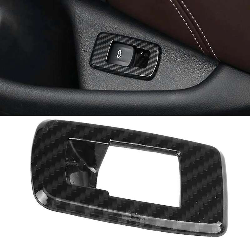 Carbon Fiber Color Style Car Interior Tail Door Switch Frame Cover Trim for- 5 Series G30 2017-2018