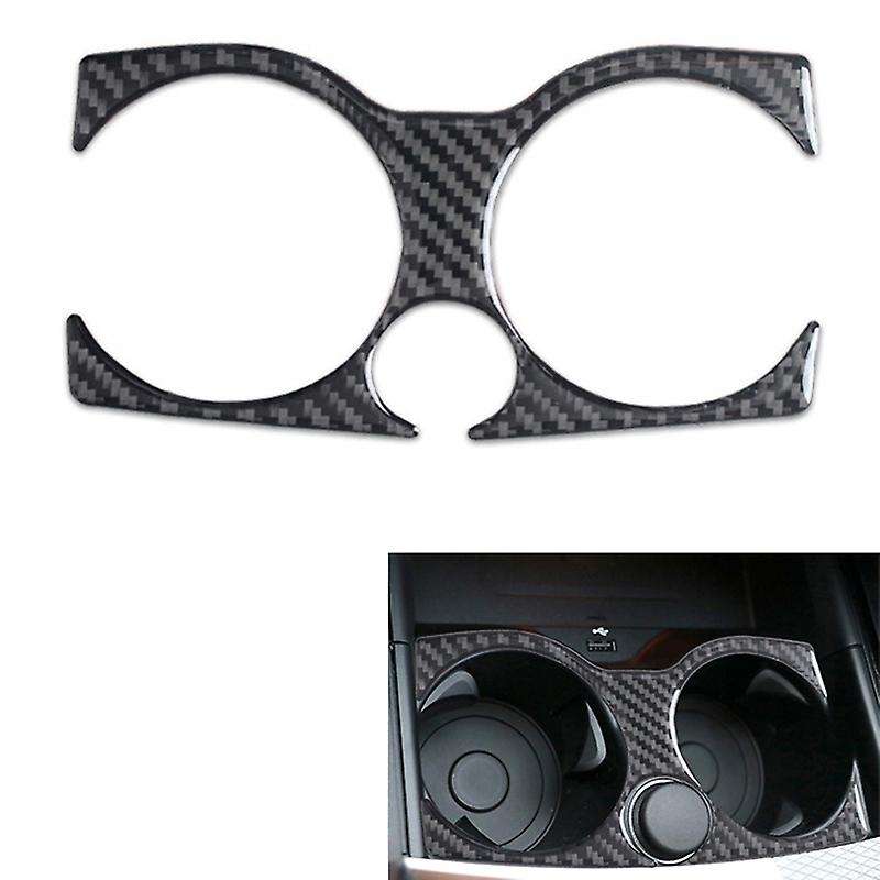 Carbon Fiber Console Water Cup Holder Frame Cover Trim for -5 Series G30 530Li 528Li 2018-20 Interio