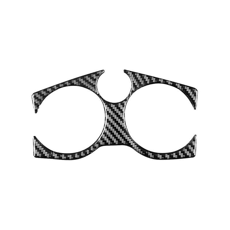 Carbon Fiber Console Water Cup Holder Frame Cover Trim Interior Accessories for - 5 Series G30 2018-