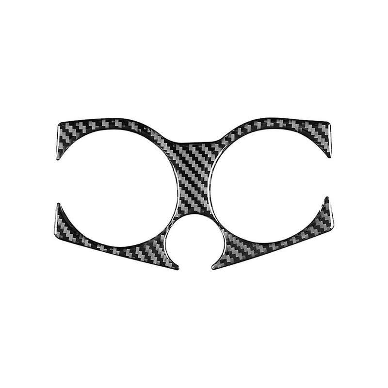 Carbon Fiber Console Water Cup Holder Frame Cover Trim Interior Accessories for - 5 Series G30 2018-
