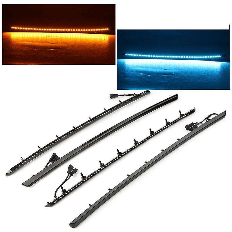 Carbon Fiber Dashboard Cover Trim AC Panel LED Ambient Light Interior Door Ambient Light Strip for 3