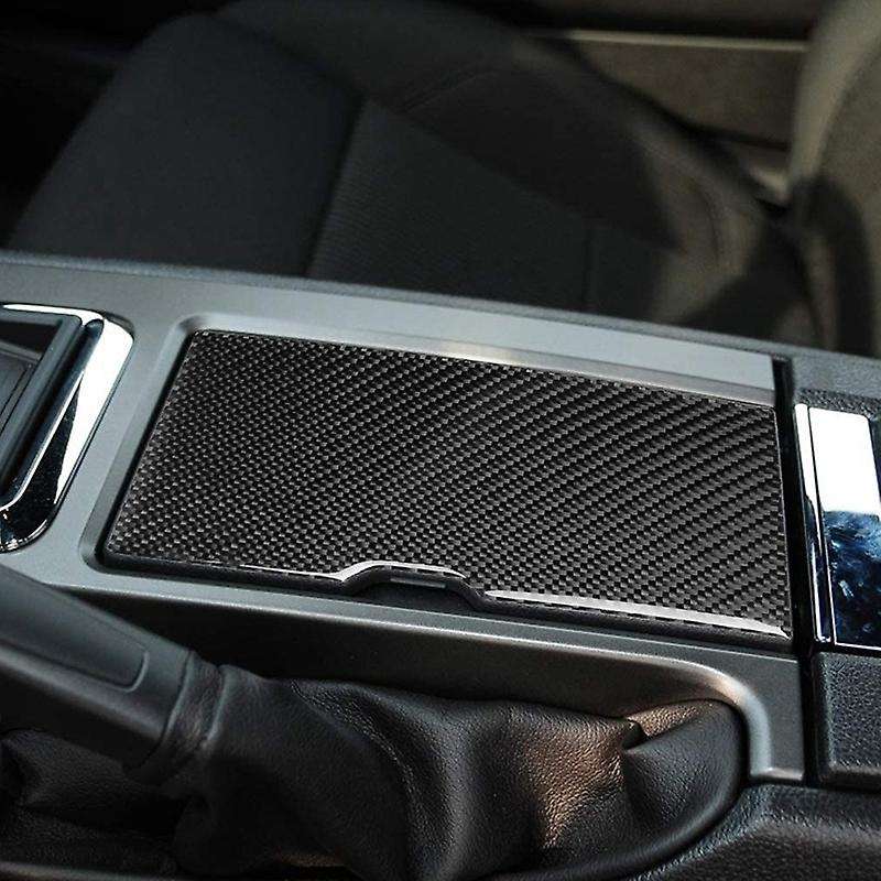 Carbon Fiber Cup Storage Panel,Interior Parts Decoration Trim Sticker Compatible for 2009-2013