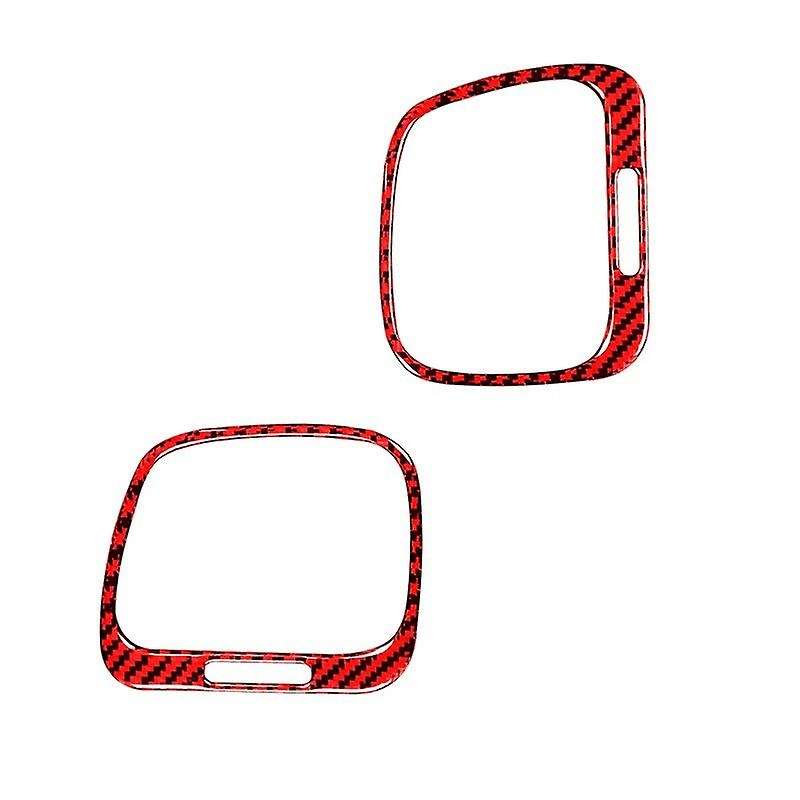 Carbon Fiber Dash Side Cover Panel Trim for 2009 2010 2011 2012 2013 2014 2015 2016 (Red)