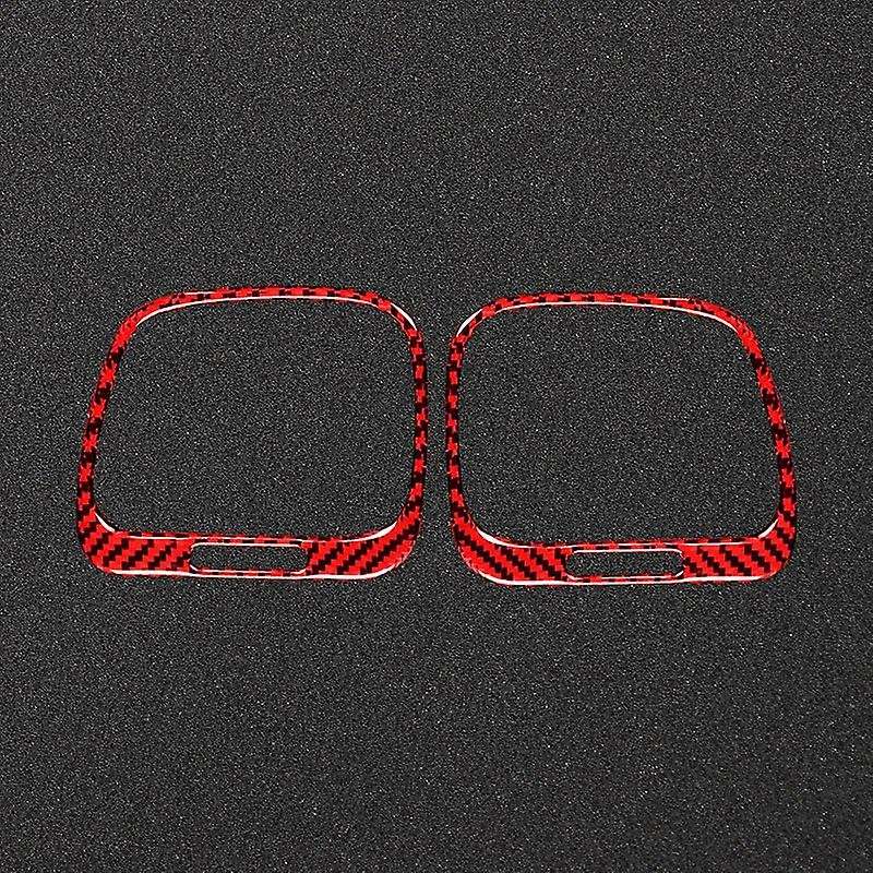 Carbon Fiber Dash Side Cover Panel Trim for 2009 2010 2011 2012 2013 2014 2015 2016 (Red)