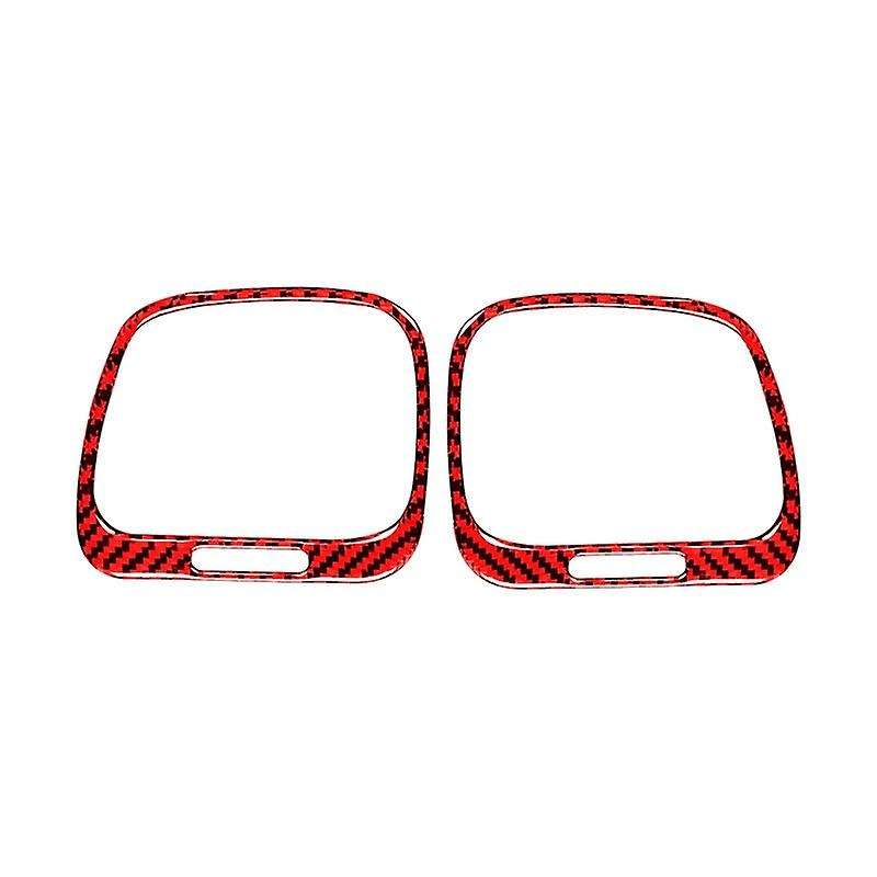 Carbon Fiber Dash Side Cover Panel Trim for 2009 2010 2011 2012 2013 2014 2015 2016 (Red)