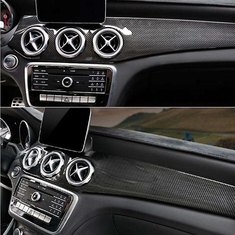Carbon Fiber Dashboard Center Console Air Condition Panel Decoration for W176 Gla X156 Cla C117 201
