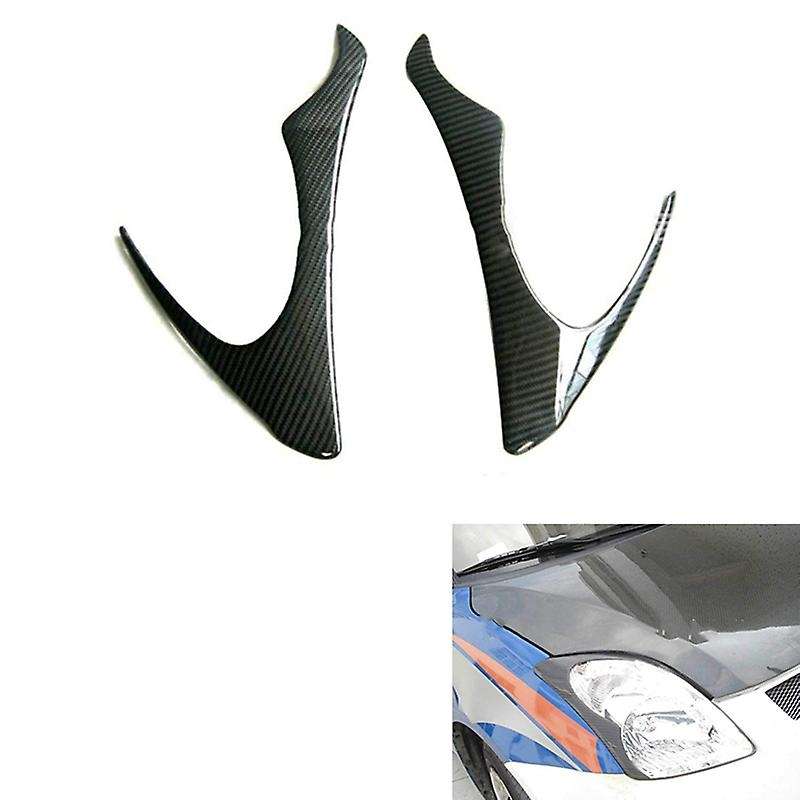Carbon Fiber Decor Headlights Eyebrows Eyelids Trim Cover Car Light Stickers for Swift 2005-2011 Acc