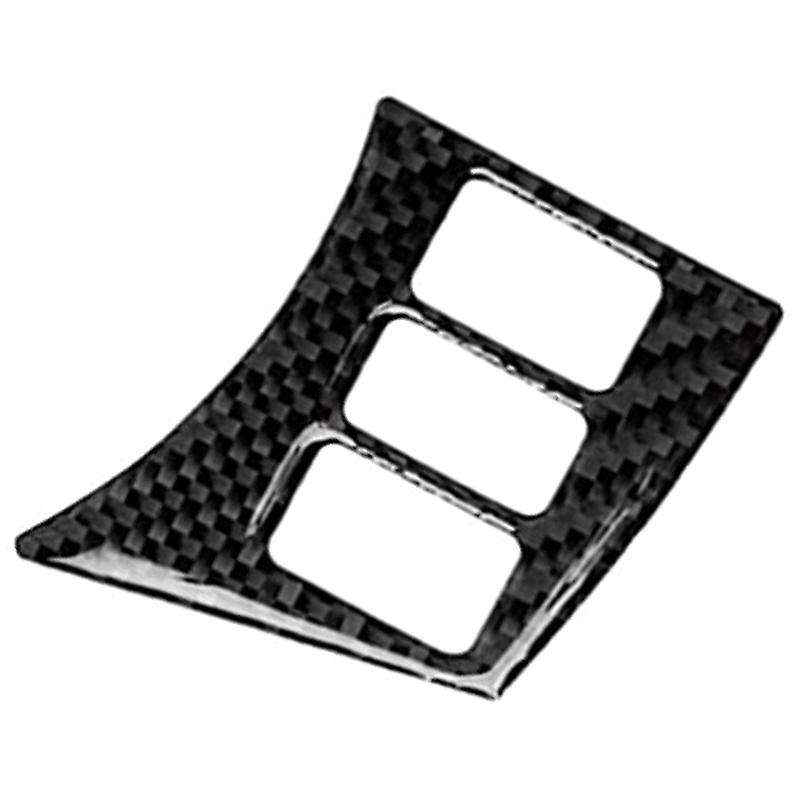 Carbon Fiber Decorative Car Steering Wheel Button Frame Modification Sticker for 350Z Z33 2006-2009