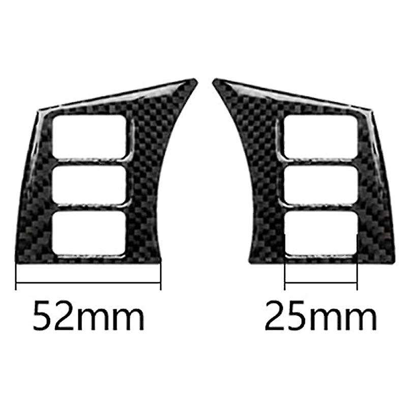 Carbon Fiber Decorative Car Steering Wheel Button Frame Modification Sticker for 350Z Z33 2006-2009