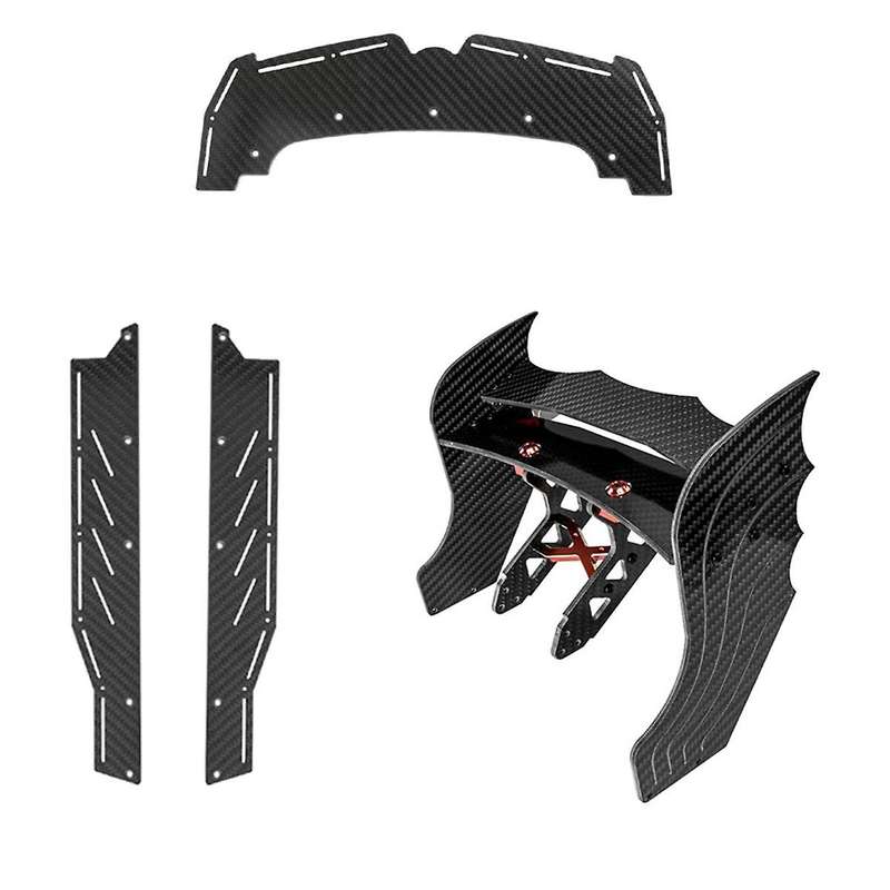 Carbon Fiber Diffuser Supports Rear Wing Skid Plates Front Bumper Chassis Skid Plate for ARRMA F1 LI