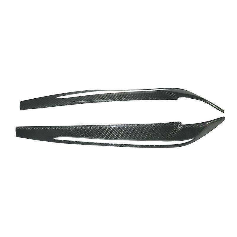 Carbon Fiber Decor Headlights Eyebrows Eyelids Trim Cover Car Light Stickers for F15/F16 X5 X6 2014-